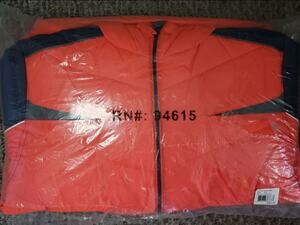 Bright Orange Winter Snow Ski Puffer Zip Up Hooded Jacket Boys Size 18/20 NEW